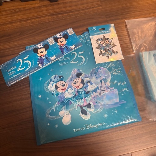 東京ディズニーシー 25周年 スパークリングジュビリー グッズセット　ぬいぐるみバッジ　カチューシャ　ショッピングバッグ