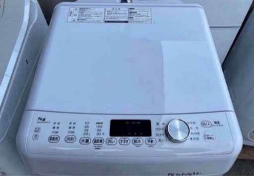 【高年式】2021年式 7kg e angle 洗濯機 ANG-WM-B70-W