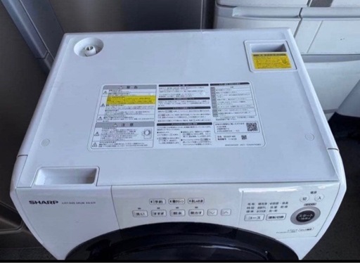 【高年式】 2022年式 7kg 3.5kg SHARP 洗濯乾燥機 ES-S7F-WR
