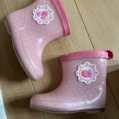 13cm 女の子　長靴　イチゴ　ドット柄
の画像
