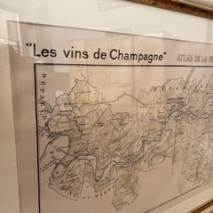 シャンパーニュ地方のワインのシャトーの地図の画像