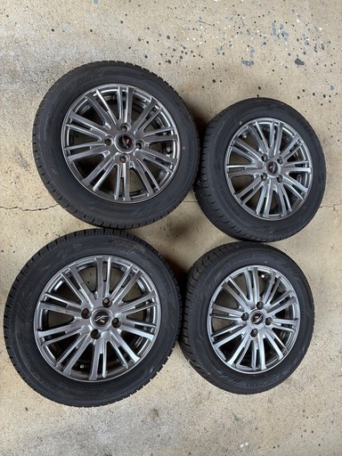 【お話し中】オフシーズン価格155/65-14アルミ&スタッドレス4本セット