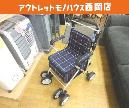 幸和製作所 シルバーカー テイコブ ST07 格子紺 TacaoF カート アルミ製 折りたたみ ショッピング 買い物 札幌 西岡店