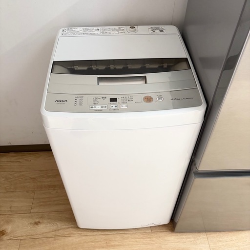 美品AQUA1人暮らし家電セット❗️大阪、大阪近郊配送と設置無料①