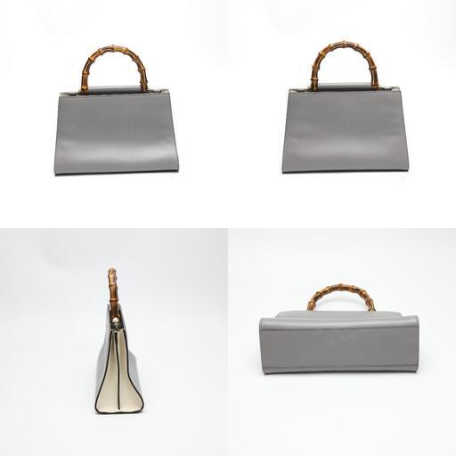 グッチ 459076 ハンドバッグ グレー  GUCCI バンブー