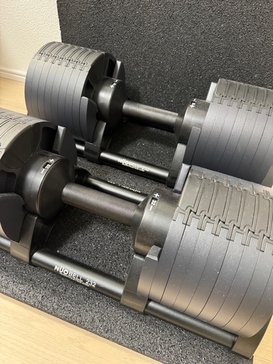フレックスベル 32kg×2個、インクラインベンチ、ゴムマット×2個