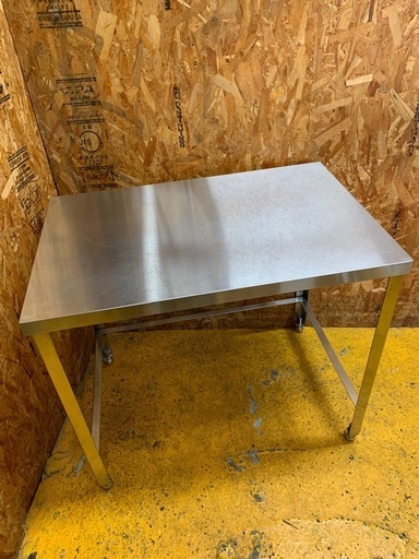 N414028 ステンレス作業台 三方枠 作業台 W920D600H800 厨房用品 飲食店 業務用 直接引き取り歓迎 大阪