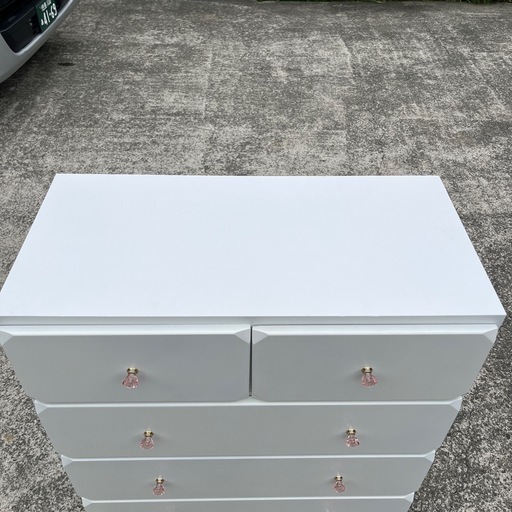 ★美品★ 三友ファニチャー 5段チェスト ハイチェスト ホワイト★