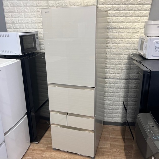 タッチドアオープン✨東芝 465L 5ドア 冷蔵庫 氷結晶チルド 自動製氷付き