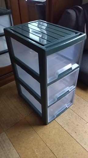 3段引き出し収納ケース (MH) 常山の収納家具《収納ケース》の中古 