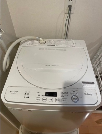【2020年製】SHARP 洗濯機　ES-GE5D