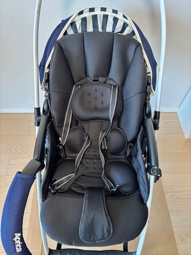 ベビーカー　ab型　ラクーナエアーAB ストライプネイビーNV