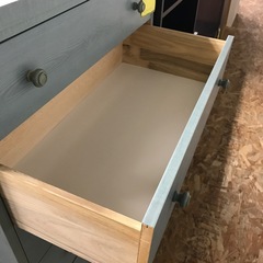 ジャングルジャングル貝塚店　チェスト　6段　木目　木　水色　取手　コンパクト　収納　シンプル　オシャレ　インテリア　中古　貝塚市　二色浜の画像