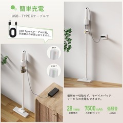 ⭐️新品未使用⭐️掃除機 コードレス 45000Pa超強力吸引 0.5kg史上最軽量 28分連続稼の画像