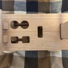 mocco 木のおもちゃ　森のパズルバス　手押し車　乗り物　積み木おまけ付きの画像