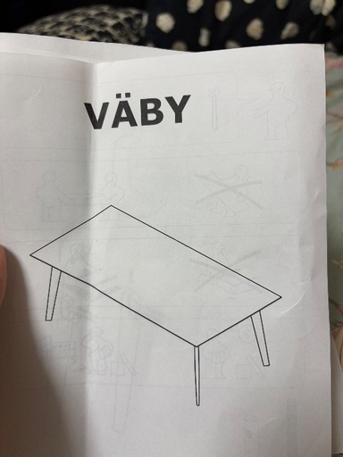 IKEA VÄBY Dining Table with 4 Chairs