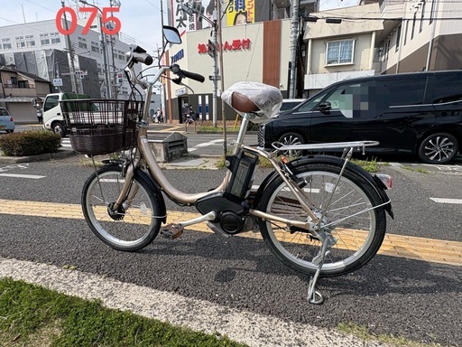 075中古ブリヂストン電動アシスト自転車　8.7Ah 大阪