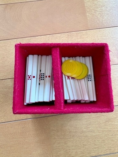 昭和レトロ 麻雀牌セット 木箱付き 点棒あり マージャン一式