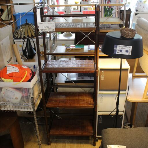 【川崎市宮前区リサイクルオフ】industrial　アイアンディスプレイラック　ヴィンテージ加工　パイプ
