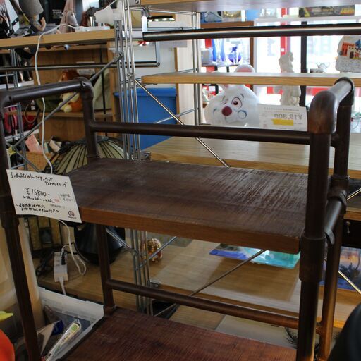 【川崎市宮前区リサイクルオフ】industrial　アイアンディスプレイラック　ヴィンテージ加工　パイプ