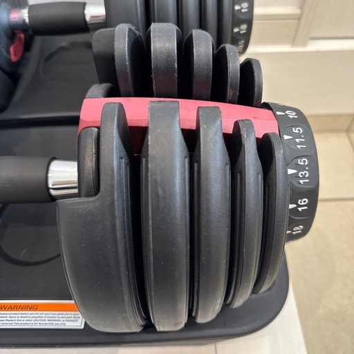 【美品・2個セット】可変式ダンベル 最大24kg アジャスタブル（ボウフレックス型）