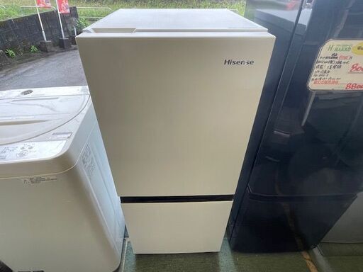【リサイクルサービス八光】【2021年製】面倒な霜取り不要！ファン式自動霜取り Hisense 135L 2ドア冷蔵庫 HR-D1304
