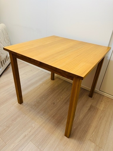 無印良品タモ材ダイニングテーブル80×80muji（ニトリウニコuniconitoriオークウォールナットソファー椅子チェア家具チェストイスタンス）