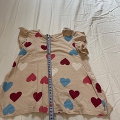 姉妹　お揃いSweet melon ハート柄 Tシャツ 95 110の画像