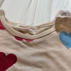 姉妹　お揃いSweet melon ハート柄 Tシャツ 95 110の画像