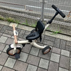 【お話し中】4WAY キッズ三輪車 キッズバイク ホワイトの画像