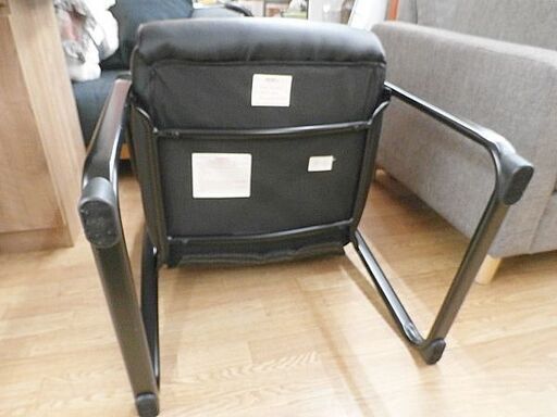 パーソナルチェア ブラック 合皮 ゲストチェア 幅61.5cm 奥行63.5cm 高さ100cm 座面高49cm 西岡店