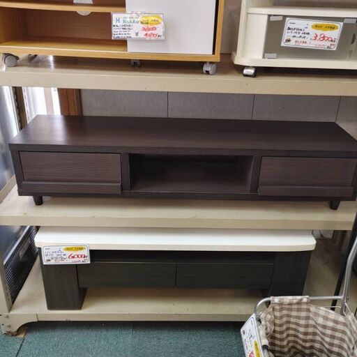 【リサイクルサービス八光】【幅140cm】60型テレビまで対応！シックなダークブラウン テレビボード ローボード
