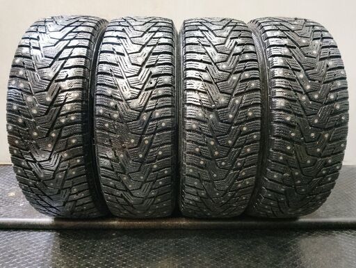 HANKOOK winter I Pike RS2 195/65R15 15インチ スパイクタイヤ 4本 バリ溝 カップピン ヴォクシー カローラツーリング プリウス等(KTM527)