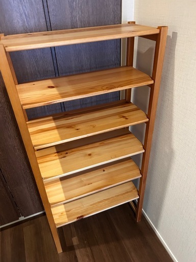 無印良品　パイン材ユニットシェルフ奥行２５ｃｍタイプ・５８ｃｍ幅・中