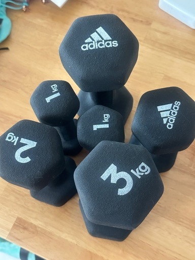 ダンベル 1kg, 2kg, 3kg
