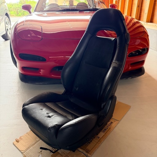 RX-7 FD3S 助手席　純正シート ブラックレザー 本革シート