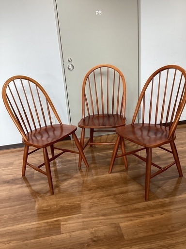 ウィンザーチェア〈３脚セット〉【町田市再生家具】260157
