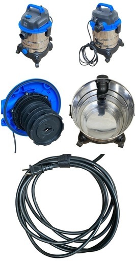 動作品■Vacmaster 乾湿両用集じん機 ステンレス型 集塵14L 吸水12L 100V 電動工具 コード式 VO1220SFD-WH 中古品■ジモティ姫路