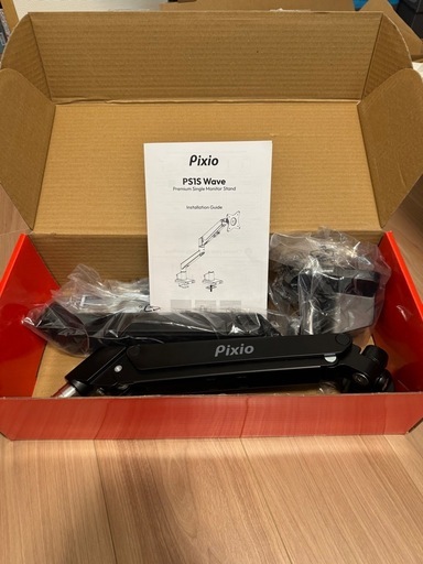 Pixio PS1S Wave Black Premium Stand Single モニターアーム シングル