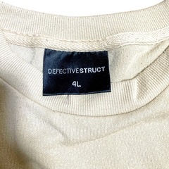 DEFECTIVE STRUCT  五分袖スウェットTシャツ  ベージュ 4Lの画像
