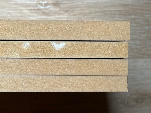 MDF ボード（18mm厚1枚、15mm厚3枚）