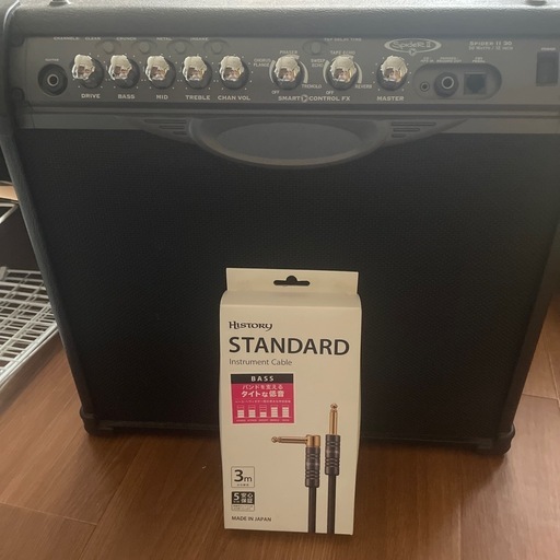 【極美品と未使用】LINE6 SPIDERII 30 ヒストリー ギターシールド まとめて