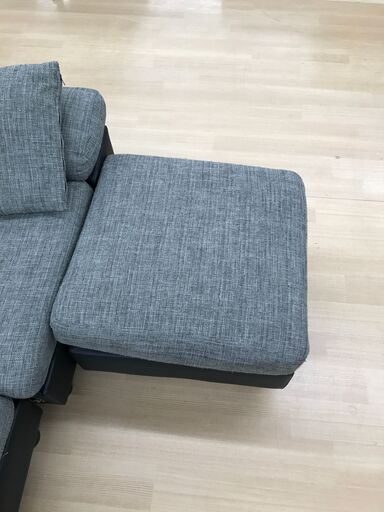 A-1871【リユースのサカイ野々市店】ジモティ来店特価‼  ｿﾌｧ 3人用 ﾌﾞﾗｯｸ／ｸﾞﾚｰ ※クリーニング済み