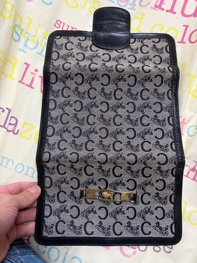【人気ヴィンテージ】CELINE セリーヌ マカダム柄 二つ折り財布 札入れ