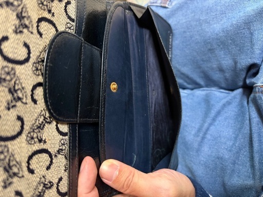 【人気ヴィンテージ】CELINE セリーヌ マカダム柄 二つ折り財布 札入れ