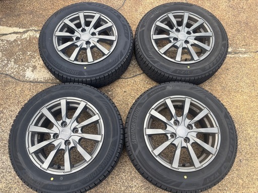 165/70R14 バリ山 ブリヂストン ブリザック WZ-1 アルミ付 4本
