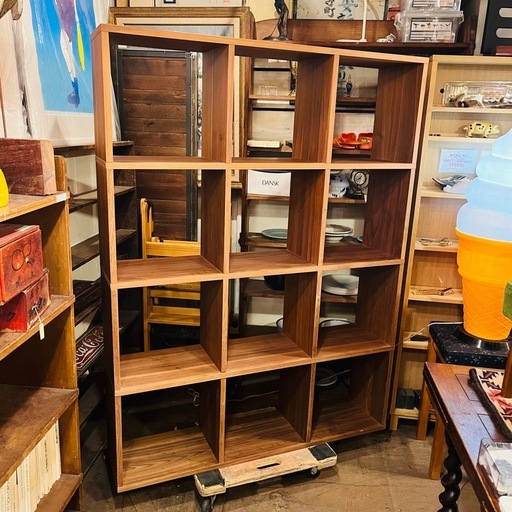 無印　無印良品　MUJI スタッキングシェルフ　スタッキングシェルフセット・4段×３列・ウォールナット材　ウォルナット　棚　シェルフ　ラック　4×5