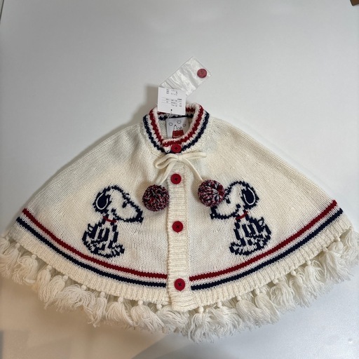 【新品タグ付き】ファミリア　ポンチョ(スヌーピー柄)
