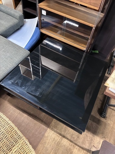 ガラスの正方形ローテーブル（商品番号：14703）