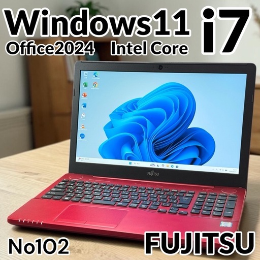 ⭐️Windows11⭐️Office2024⭐️ 富士通ノートパソコン ライフブック Core i7 メモリ16GB 新品SSD512 Blu-ray Onkyoスピーカー